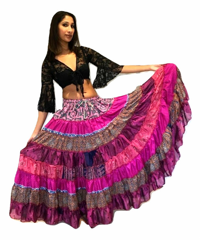 Banjara Gypsy Hippie Frill Skirts - PINK SHADES