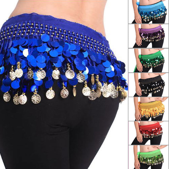 Belly Dance Hip Scarf Colourful Disc Belt