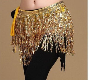 Belly Dancing Women's Belts Dance Hip Scarf Sequin Belt Rectangle