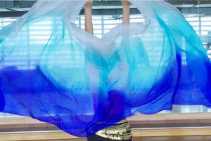 100% Rectangle Silk Veils Belly Dance Performance Props Scarf Bellydance