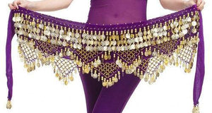 Stunning Belly dance hip scarf coin belt