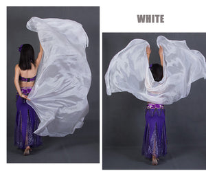 100% Silk Rectangle Belly Dance Dancewear Solid Colour Scarf Veils