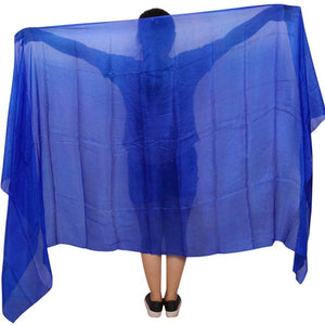 100% Silk Rectangle Belly Dance Veils Scarf Shawl Gradient 3 Sizes